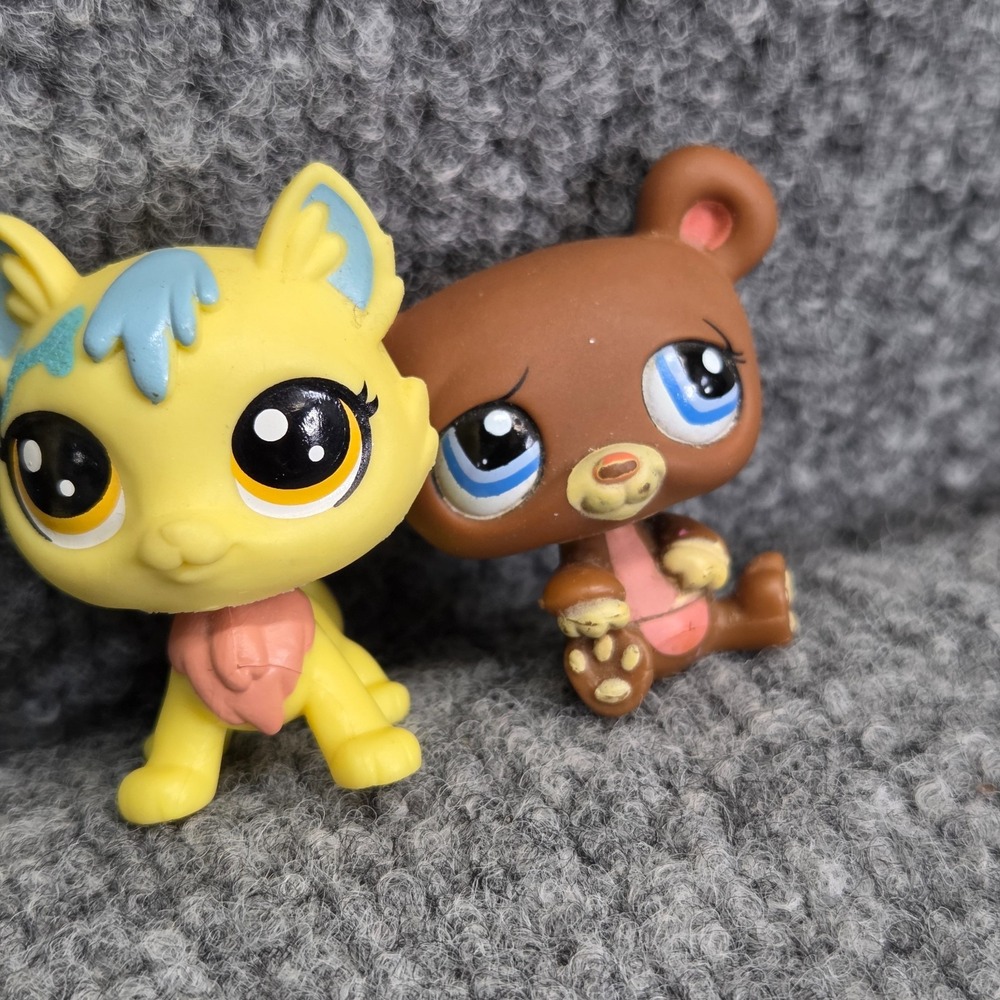 Lot of 4 Littlest Little Pet Shop Authentic Rabbit Bear Giraffe Jimbo Lucky Cat - Picture 5 of 5